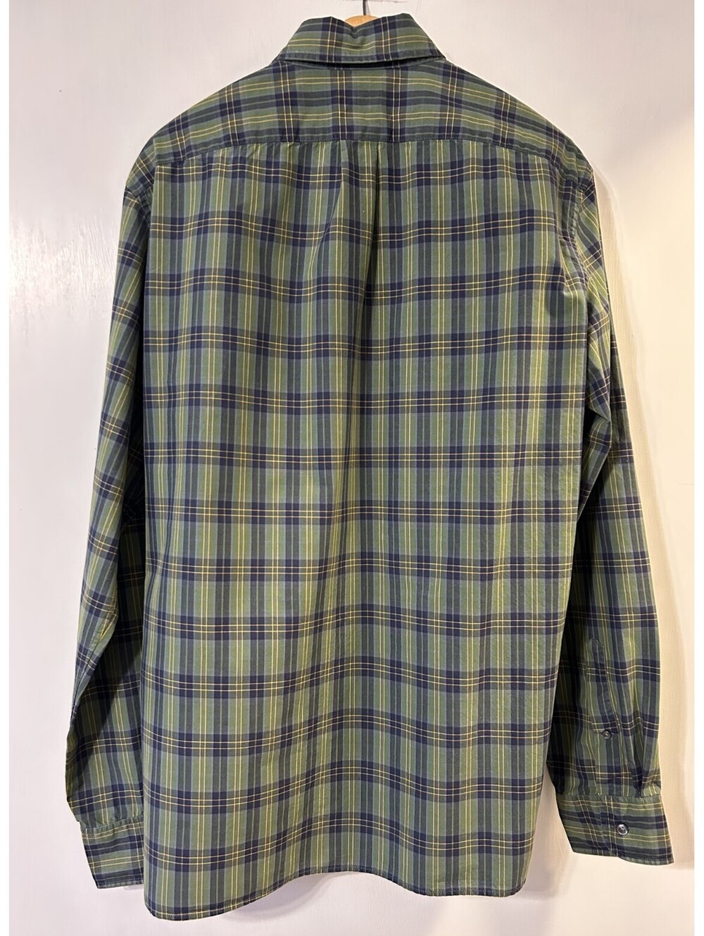 J Crew Men Slim Fit Button Down Green Plaid Long Sleeve Shirt size L - Picture 3 of 7